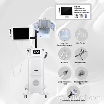 Escáner profesional del cuero cabelludo de los folículos pilosos 7 en 1 e instrumento de análisis del cabello